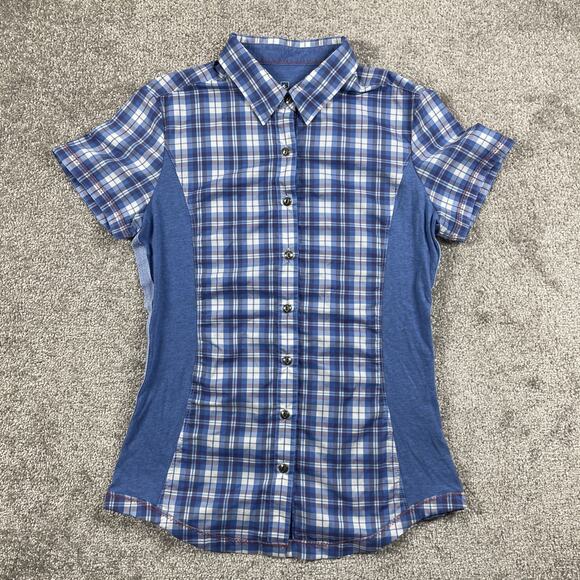 Kuhl Tops - Kuhl Button Up Shirt Womens Extra Small Stretch Outdoors Performance Plaid Blue